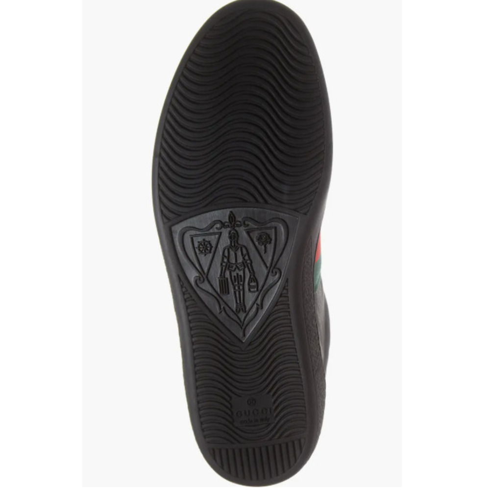 Gucci New Ace Clean Web Stripe Sneaker in Black Red 7 Retail:$750.00 - Picture 13 of 14